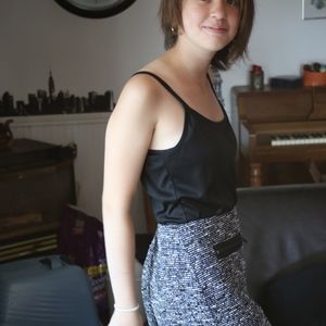 Mini zip up skirt